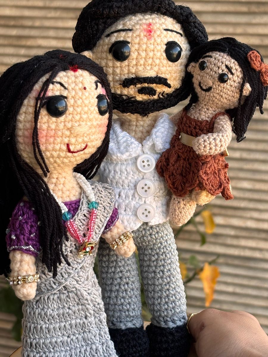 Crochet amigurumi family dolls